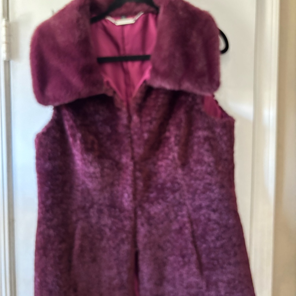White House Black Market Burgundy Vest